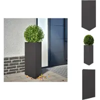 vidaXL Plantenbak driehoek 40x34,5x75 cm staal zwart