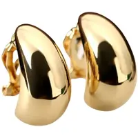 Charme Bijoux Clip oorbellen -druppel -goudkleur -2 cm- geen gaatje-