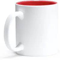 Roly 15 stuks multi color mok geschikt voor lasertechniek 350ml buitenzijde wit, Gekleurde binnenzijde Wit - Rood / Merk Stamina model Roibo