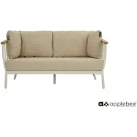 Apple Bee Loungebank Condor Sofa 150 Aluminium Teak Oyster Cotton Flower