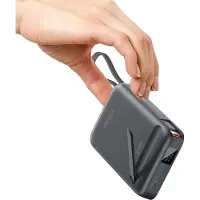 Phreeze Magnetische Powerbank PBMS3B - Draadloos Opladen - Geschikt voor MagSafe met Vaste USB-C Kabel & Standaard