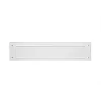 Wovar Brievenbusklep met borstel wit 8 x 34,2 x 1,5cm | Per Stuk | Briefplaat