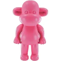 House Vitamin Ornament monkey figurine 'the legend'- polyresin pink 11x7x19cm