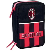 Seven 8055714090467 schooletui Zachte etui Zwart, Rood