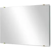Maxaro Badkamerspiegel Solo 100x60cm - Spiegelhouders Rond - Lichtgoud - Badkamer Spiegel | Grote Spiegel Badkamer | Luxe Design Spiegel