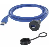 Encitech 1310-1019-03 USB-kabel USB 3.2 Gen 1 (3.1 Gen 1) 1,5 m USB A Zwart, Blauw
