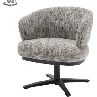 Tower Living Eetkamerstoel Perca draaibaar Chenille - TED 8 white-grey