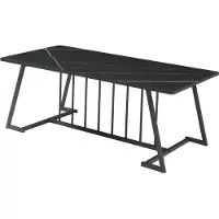 En.casa Salontafel Nospoo marmerlook zwart 120x60x46 cm []
