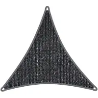 Coolaroo schaduwdoek driehoek 3x3x3m Grafiet met Bevestigingsset | 340gr/m2