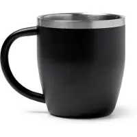 Roly Bany Thermos 1518 RVS- Zwart - 300 ML - Dubbelwandig met Handvat zonder deksel - dubbelwandige vacuüm geïsoleerde koffiebeker - Thee - Koffie. Geschikt voor laser