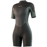 Mystic Brand Flatlock 3/2mm Dames Shorty Met Korte Mouwen En Rits Op De Rug