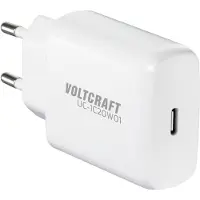 Voltcraft UC-1C20W01 USB-oplader 20 W 1x USB-C Fast Charge, USB PD 3.0 Wit Binnen GaN