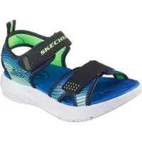 SKECHERS Kids Open schoenen 'MICROSPEC-SPLASH' blauw / limoen / appel / wit