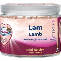 Renske 12x Kattensnack Gezonde Beloning Hartjes Lam 100 gr