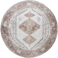 Veer Carpets Vloerkleed karaca brown 08 rond ø160 cm