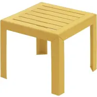 Grosfillex Miami bijzet tuintafel 40x40cm geel geel Kunststof Tafel