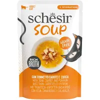 Schesir 12x Complementary In Soep Kattenvoer Nat Tonijn & Pompoen 40 Gr
