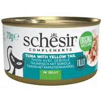 Schesir 12x Complementary Kattenvoer Tonijn & Yellow Tail In Gelei 70 Gr
