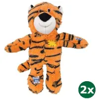 Kong wild knots tijger oranje 2x 26,5x25,5x11 cm