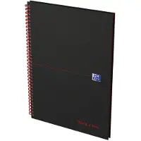 Oxford 5 x Notitieboek Oxford Black n' Red * A4 * Spiraal * harde kaft * 70v * lijn