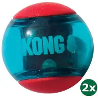 Kong squeez action rood 2x 6,5x6,5x6,5 cm
