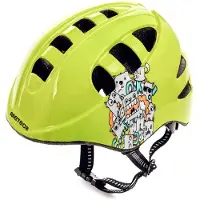 Meteor beschermhelm, kinderhelm, fietshelm, schaatshelm, MA-2 kinderfietshelm, maat S (48-52 cm), Monsters