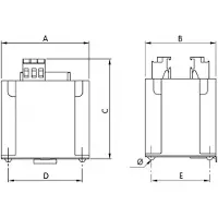 Erea EDR230 Veiligheidstransformator 230/400V-230V 63VA | 2301