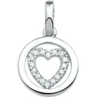 Trendjuwelier huiscollectie Hanger Zilver Hart Zirkonia