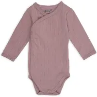 Lodger romper mauve Paars Jongens/Meisjes Katoen V-hals Effen - maat 56
