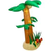 Finidi Decoratie palmbomen opblaasbaar 3 stuks 240cm