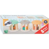 Small Foot - Houten Baby Ratel Pastel, 3st.