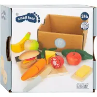 Small Foot - Houten Snij- en Speeleten Lunch Set, 24dlg.
