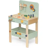 Trixie Houten Werkbank - Educatief - Houten speelgoed - Motoriek- Pretend Play - Voor Peuters & Kleuters