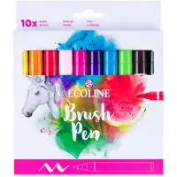 Ecoline Brush Pen set Helder | 10 colours