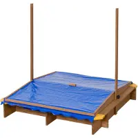 Swing King Swingking Zandbak Ibiza Hout 120x120x18cm