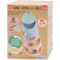 Play dino stapeltoren educatief speelgoed met ballen, gerecycled plastic.