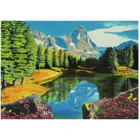 Ravensburger puzzel Rocky Mountain reflections - Legpuzzel - 300 stukjes extra groot