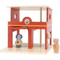 Trixie Baby Houten speelgoed - Brandweerkazerne - Met dieren - Brandweer Kazerne - Vanaf 3 jaar - Voor Jongens en Meisjes - FSC