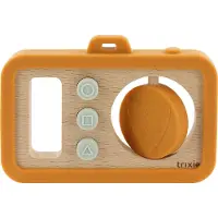 Trixie Baby Camera van Hout en Silicone - Mr. Fox - Eerste Speelgoed voor Baby - Kraamcadeau - Baby cadeau