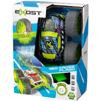 Exost RC 360 Cross Flash Stuntauto groen 1:18 - Flashing wheels - Incl. oplaadbare batterij - RC auto