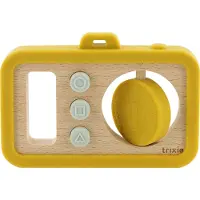 Trixie Baby Camera van Hout en Silicone - Mr. Lion - Eerste Speelgoed voor Baby - Kraamcadeau - Baby cadeau