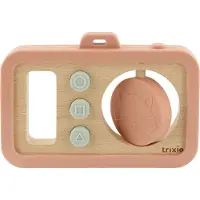 Trixie Baby Camera van Hout en Silicone - Mrs. Cat - Eerste Speelgoed voor Baby - Kraamcadeau - Baby cadeau