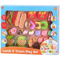 Play speelgoed eten lunch en snacks speelset - 60-delig - speelgoedset.