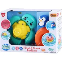Play badspeelgoed stapelbare drijvende zeedieren 4-delig set.