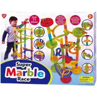 Play knikkerbaan Super Race - kleurrijke bouwset 71-delig speelgoed.