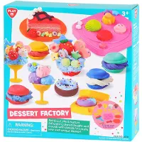 Playgo Play klei speelgoed Toetjes Fabriek set met 4 potjes - creatief knutselen.