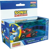 Sonic Pull back auto team racing - zwart