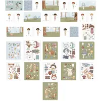 Little Dutch sticker- en aankleedboek Dress me up Jim, Forest Friends - Bambolino Toys