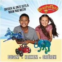 Spaghetteez - 200 Stuks Box - Flexibele Bouwstaafjes - Speelgoed 5,6,7,8 Jaar Jongens en Meisjes- Constructie Speelgoed- Montessori Speelgoed- Educatief Speelgoed