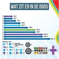 Clics - Noodle Flyer - Flexibele Bouwstaafjes - Speelgoed 5,6,7,8 Jaar Jongens en Meisjes- Constructie Speelgoed- Montessori Speelgoed- Educatief Speelgoed